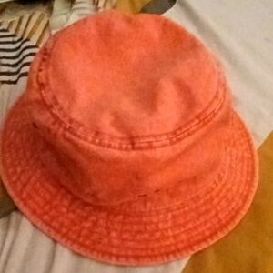 Orange bucket hat